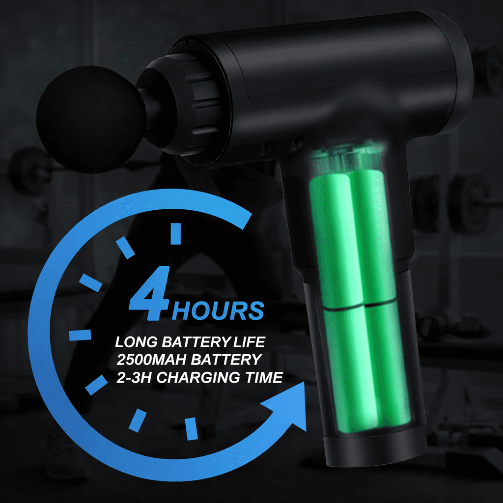 Blue Top Massage Gun مسدس مساج احترافي لتخفيف آلام العضلات، صورة 3