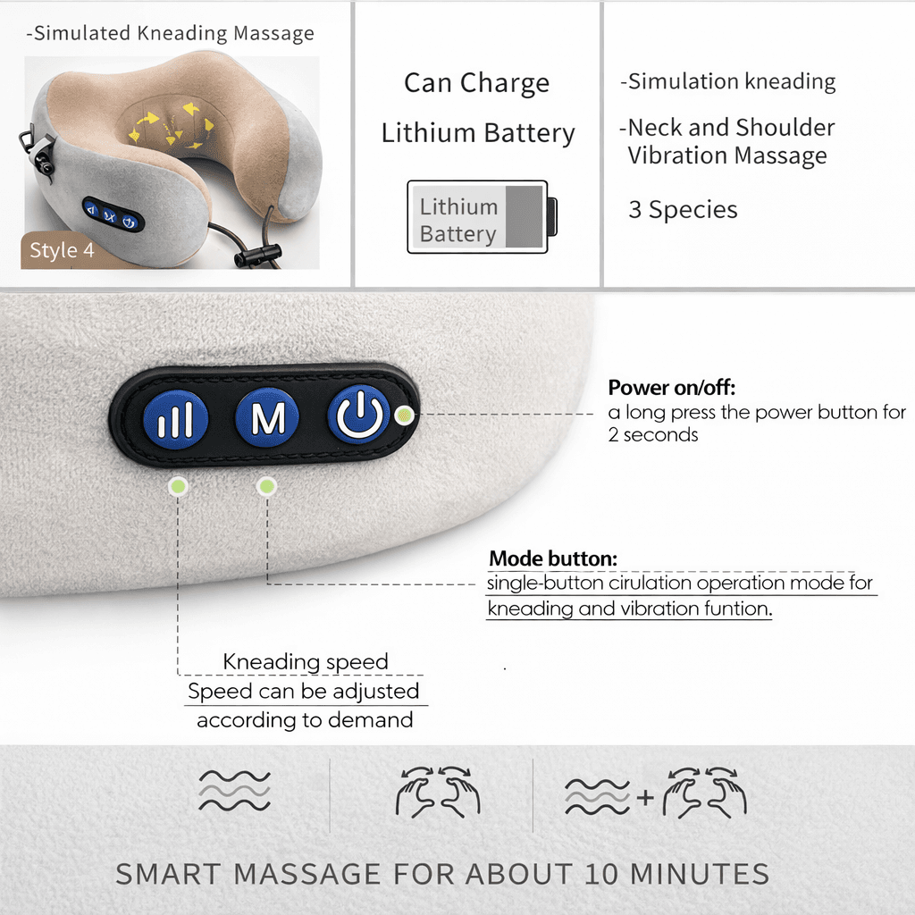 Electric Neck Massager جهاز مساج رقبة كهربائي حراري، صورة 4
