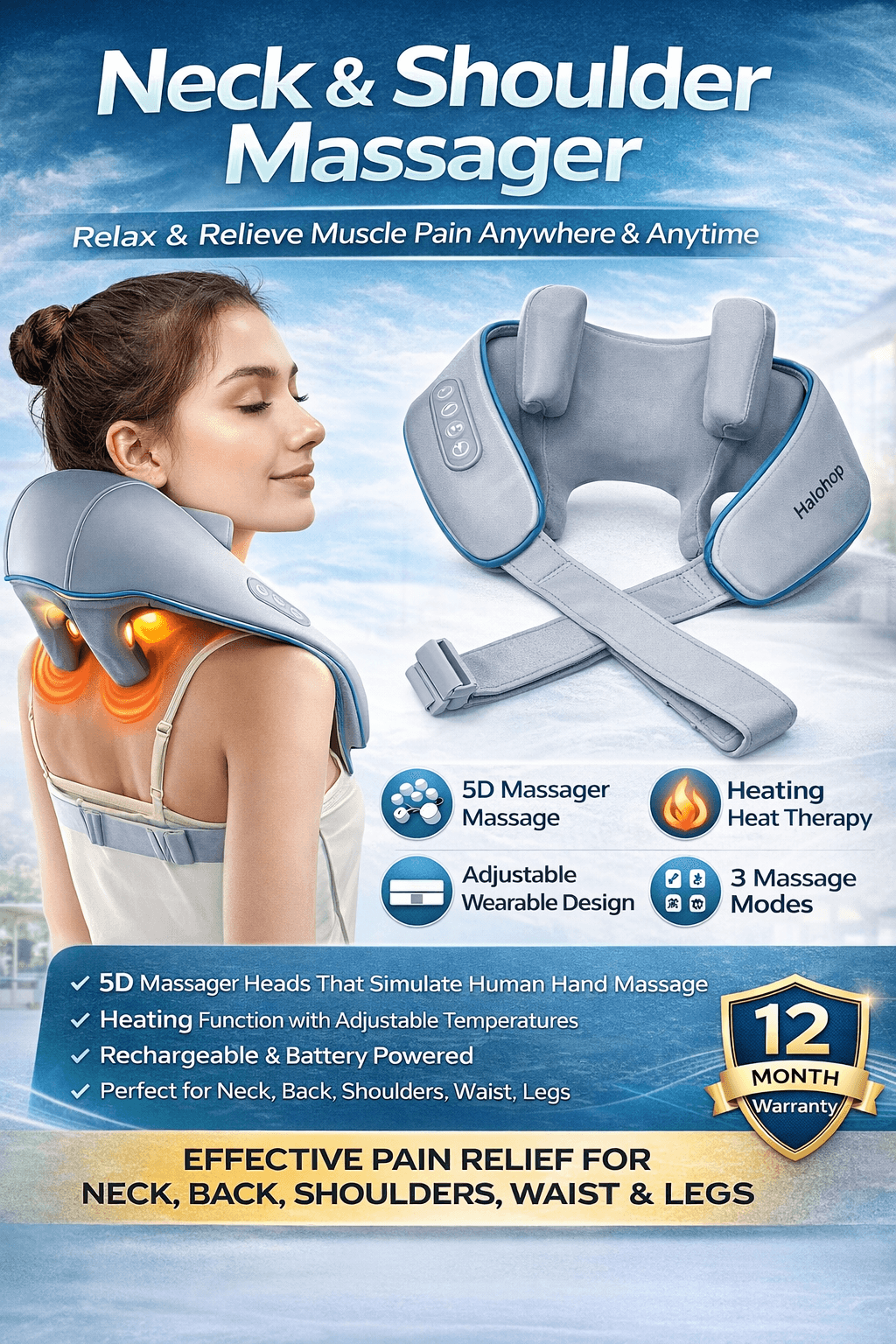 Shoulder Neck Massager جهاز مساج عنكبوت للرقبة والكتف، صورة 2