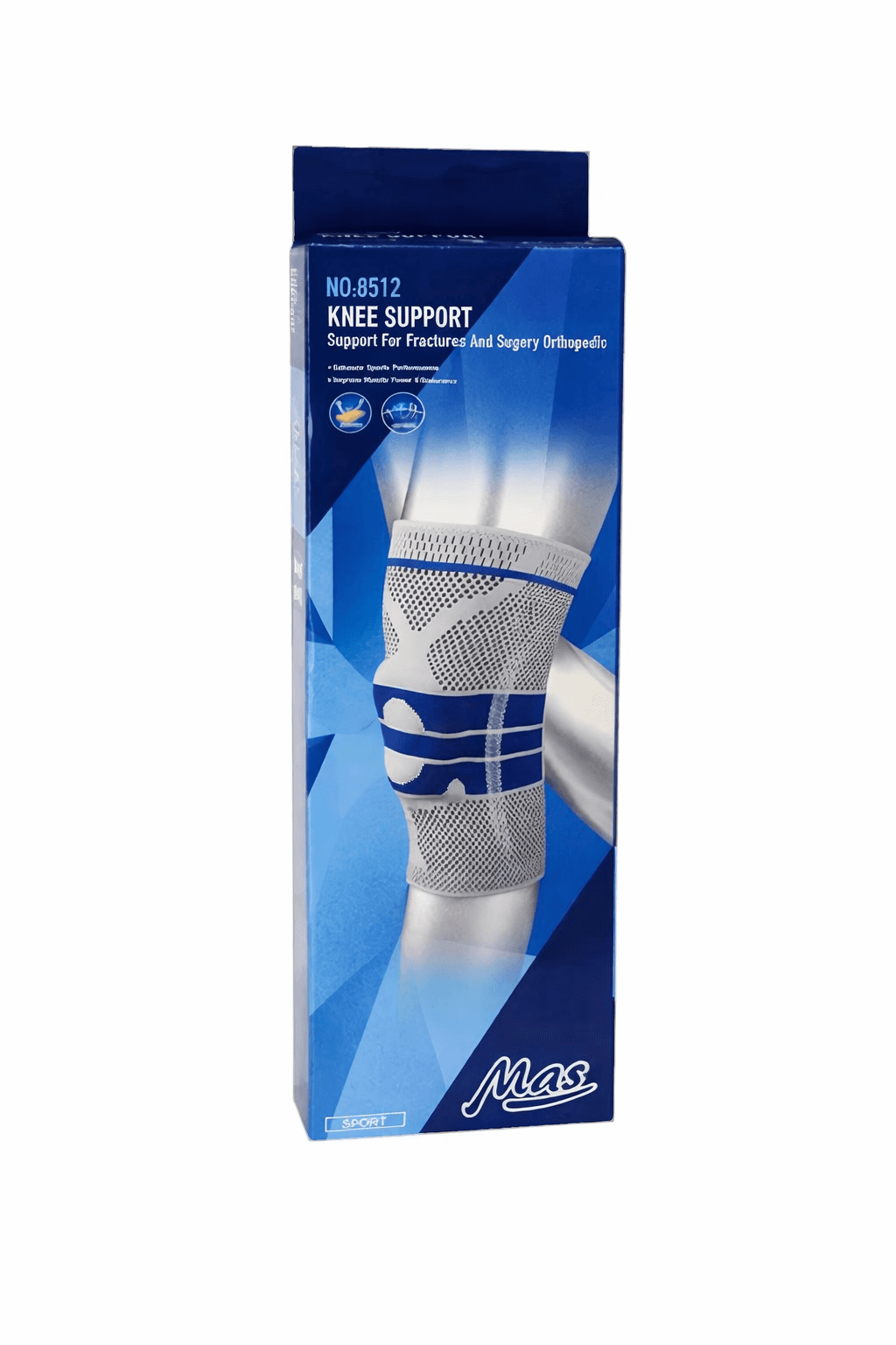 Silicone Knee Support دعامة الركبة الطبية المبطنة بالسيليكون لتثبيت صابونة الركبة وتخفيف آلام الركبة أثناء الحركة والرياضة، صورة 2