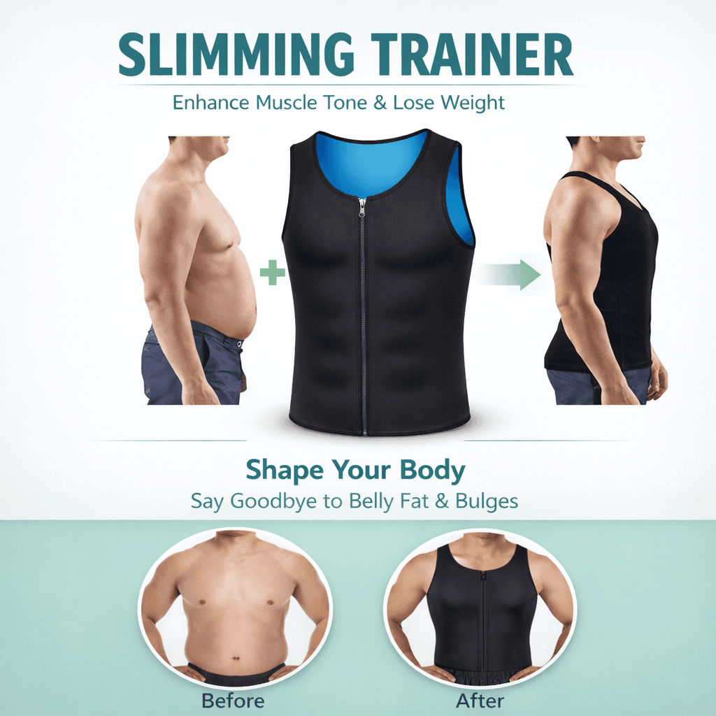 Neoprene Sauna Vest مشد رجالي حراري للتخسيس، صورة 5