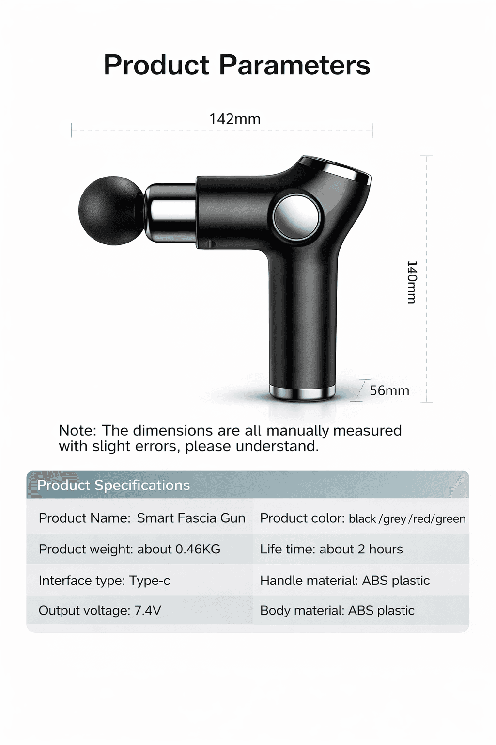 Mini Fascial Gun جهاز مساج عضلات للمساج العميق – ميني فيزيكال جن لتخفيف آلام العضلات، صورة 2