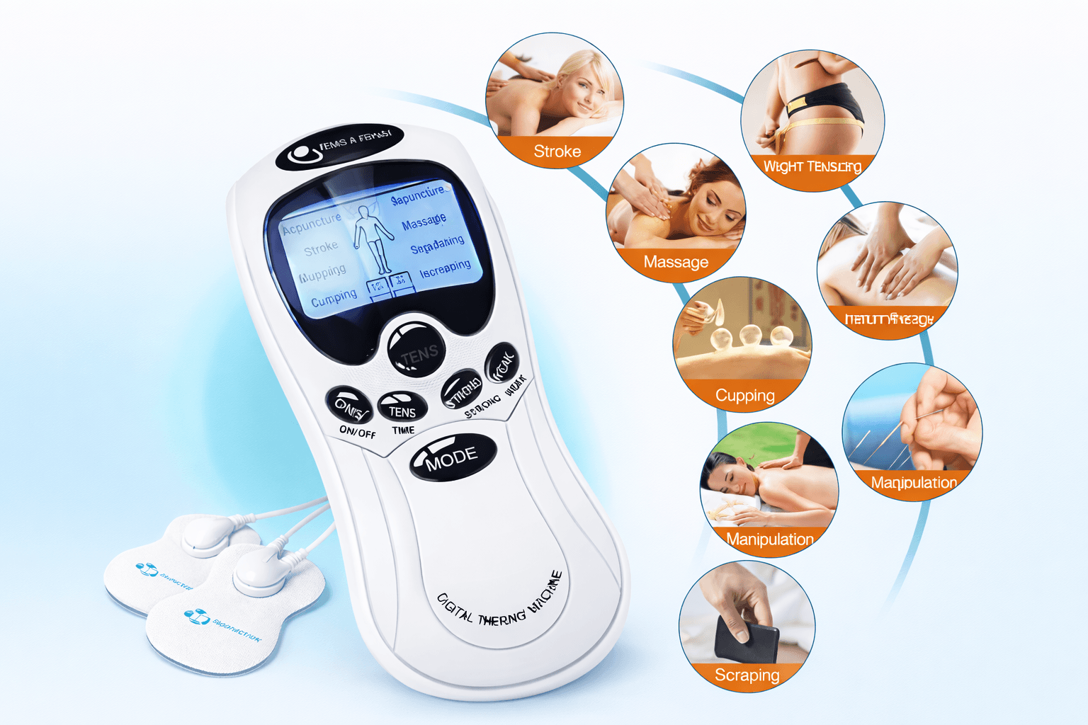 EMS TENS Unit جهاز تحفيز عضلي مزدوج الإخراج XY-808، صورة 4