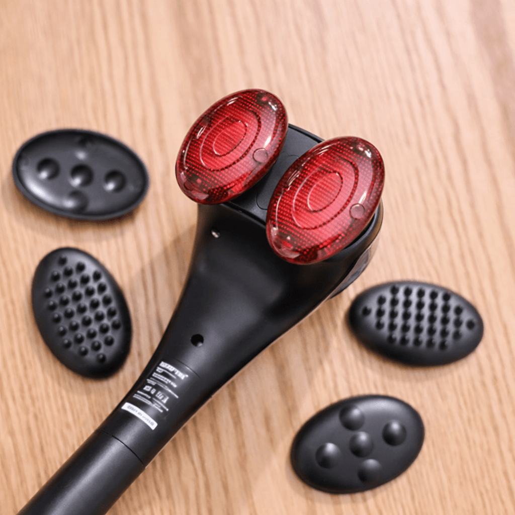 Double Head Massager جهاز مساج كهربائي حراري مزدوج، صورة 3