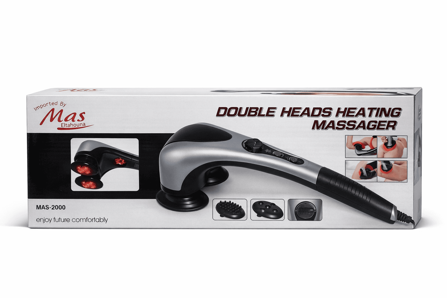 Double Head Massager جهاز مساج كهربائي حراري مزدوج، صورة 2
