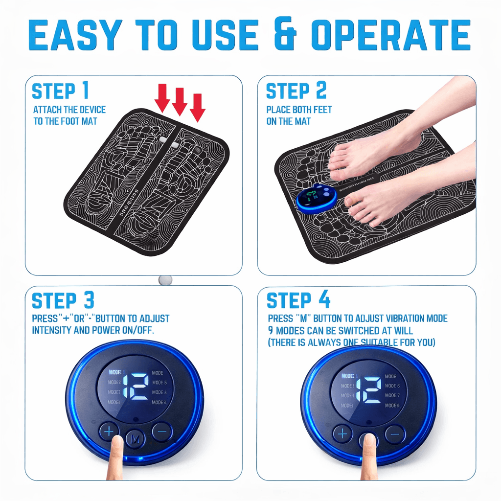 EMS Foot Massager جهاز مساج وتدليك القدم بـ 8 أوضاع مختلفة لتحسين الدورة الدموية وتخفيف آلام العضلات، صورة 3