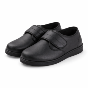 Diabetic Medical Sandal black orthopedic sandal with velcro strap for diabetic foot care