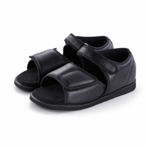 Diabetic Medical Shoes Max Comfort black orthopedic shoes for diabetic foot protection