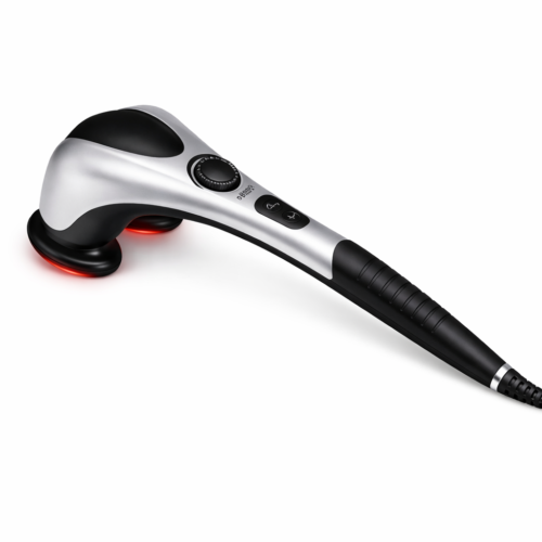 Double Head Massager جهاز مساج كهربائي حراري مزدوج بخاصية الأشعة تحت الحمراء لتخفيف توتر العضلات