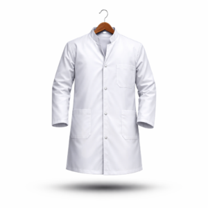 Medical Lab Coat بالطو طبي احترافي أبيض للمستشفيات والعيادات تصميم عملي بخامة مريحة مع جيوب متعددة