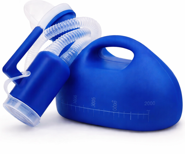 مبولة طبية محمولة Portable Urinal بسعة 2000 مل مناسبة للرجال والسيدات لكبار السن والمرضى سهلة الاستخدام مانعة للتسريب