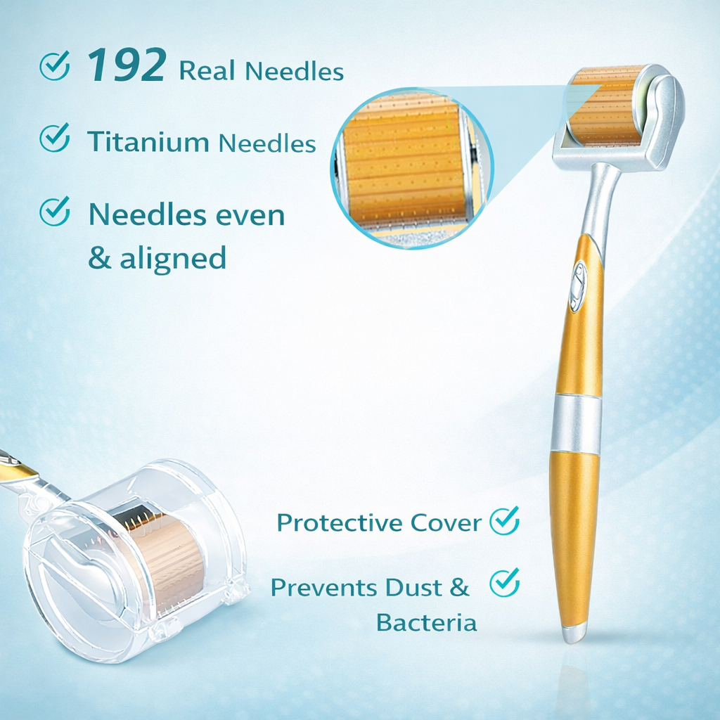 Derma Roller Micro Needling لتحفيز الكولاجين وتجديد البشرة - الصورة 3