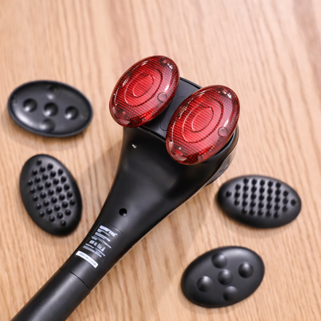 Double Head Massager جهاز مساج كهربائي حراري مزدوج - الصورة 3